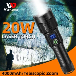 Linterna UV súper brillante recargable con zoom camping senderismo antorcha - Imagen 1 de 25