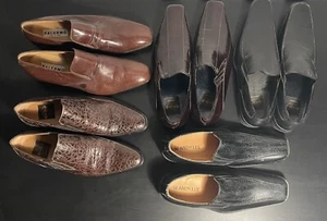 Vintage Bundle Of 5 Leather Shoes Aldo Brue, Palermo, Andy.Lee Made In Italy - Picture 1 of 24