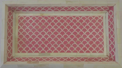 Handmade Bone Inlay Tray Decorative Serving Tray Beautifully Crafted Tray - Image 1 of 4