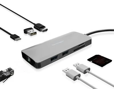 Kensington UH1400P USB-C 8 in 1 treiberloser Hub mobiler Universal-Adapter 8 Por - Bild 1 von 4