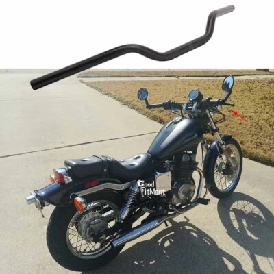 Guidão barra de arrasto preto fosco para motocicleta Honda Rebel CMX250C CMX450C 1" EUA - Imagem 1 de 4