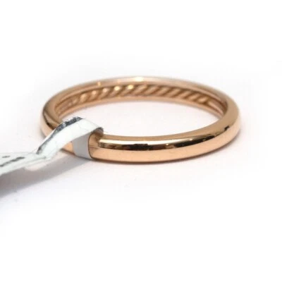  DAVID YURMAN Nuevo Anillo Banda Clásico DY de 3 mm para Hombre en Oro Rosa de 18K Talla 10.25 Foto 1 de 4