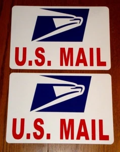 (2)  U.S. MAIL Magnetic Sign  USPS - 8" X 12" USA Made FREE SHIP Rounded Corners - Picture 1 of 1