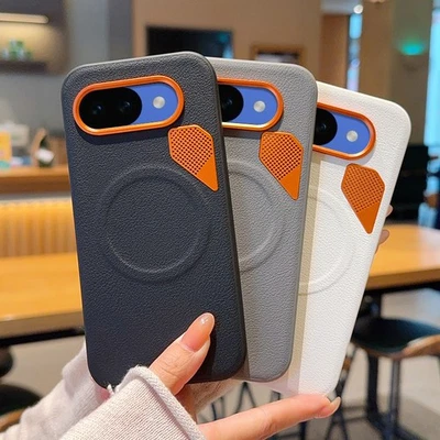 For Google Pixel 10A, Unique Hybrid Armor Leather Magnetic Shell Back Skin Cover - Image 1 of 4