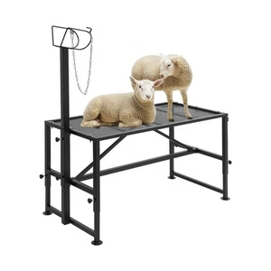 Verstellbarer Metallständer mit Rampe für Schafe Ziegen Scheren Klauenpflege Melken - Bild 1 von 18