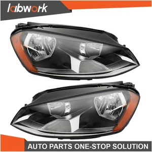 Labwork Headlight For Volkswagen Golf MK7 2015 2016 2017 Halogen Left+Right - Picture 1 of 12
