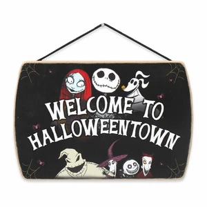 Disney The Nightmare Before Christmas Welcome to Halloween Town Hanging Wood ... - Picture 1 of 5