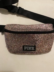 Victorias Secret PINK Glitter Fanny Pack Bum Bag Belt Bag Womens - Picture 1 of 4