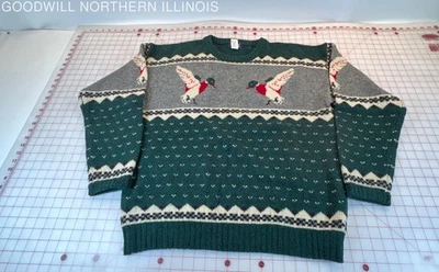 Men's Woolrich Green Mallard Ducks Sweater Size XL - Image 1 of 4