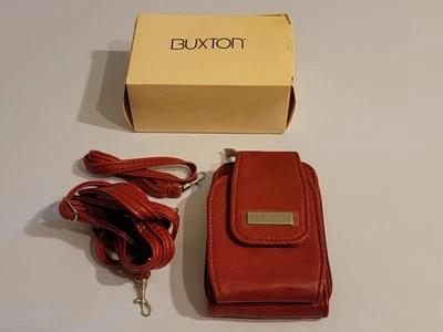 Buxton Leather Crossbody Mini Wallet Belt Bag Purse Dark Red Travel Festival - Image 1 of 2