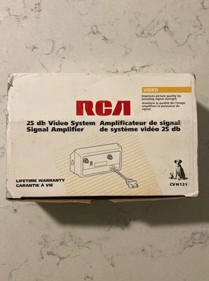 RCA 25 DB Video System Antenna Signal Booster Amplifier VHF UHF FM HDTV - Image 1 of 4