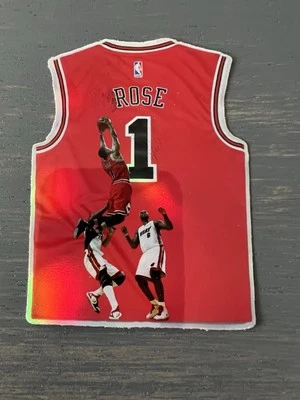 Derrick Rose Jersey Holographic Sticker Basketball Sports Card Theme