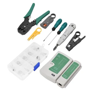 LAN Network Service Tool Kit Cable Tester Kit 11-piece Combination Kit For Fo CB - Afbeelding 1 van 24