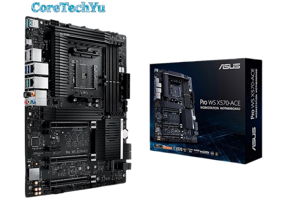 ASUS PRO WS X570-ACE ATX Workstation Motherboard Realtek and Intel Gigabit LAN/* - Image 1 of 4
