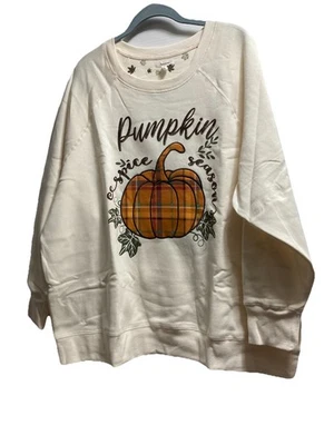 Sudadera Maurice’s 2X Crema Calabaza Especias Talla Grande Ropa Nueva con Etiquetas Foto 1 de 4
