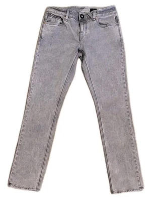 Volcom Vorta 2x4 Skinny Straight Jeans Mens 30 Gray Skater Stretch - Image 1 of 4