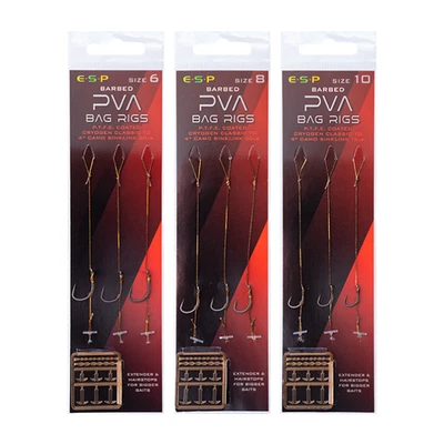 ESP PVA Bag Rig Size 6 – Barbed or Barbless, Ready Made Carp Rigs, High Strength - Image 1 of 4