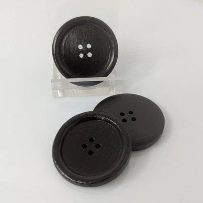 Набор из 8 деревянных кольцевых кнопок 40 мм 1,5 дюйма темно-коричневый 4 отверстия 5 мм друг от друга и толщина - Изображение 1 из 4