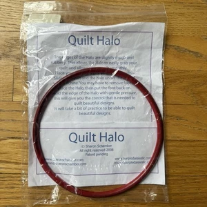 Quilt Halo Ring Quilting Tool Free Motion Hoop 8" Sharon Schamber 2008 Red NIP - Picture 1 of 3