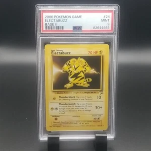 PSA 9 MINT Electabuzz 24/130 Base Set 2 RARE Pokemon Card - Picture 1 of 6