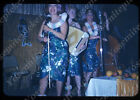 Sl72  Original Slide  1960'S Lady Singing Hawaiian Theme Party 646A