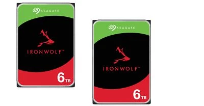 Seagate 2er Set IronWolf NAS HDD ST6000VN006 - 6 TB 3,5 Zoll SATA 6 Gbit/s CMR