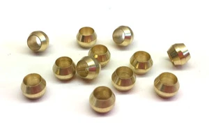 4mm ID x 12pcs Brass Compression Sleeve Ferrule Olive Barrel Ring Soft Copper - Picture 1 of 3