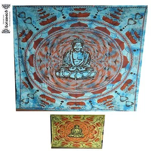 BUDDHA Yoga Tagesdecke Wandbehang couvre lit backdrop indien inde meditation om - Bild 1 von 3