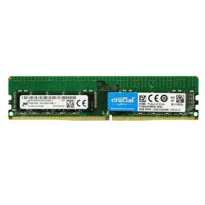 New Crucial 16GB DDR4 2400MHz PC4-19200 2RX8 ECC UDIMM Memory Ram CT16G4WFD824A - Image 1 of 4