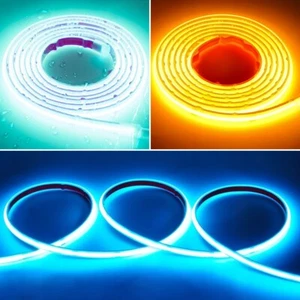 24V Waterproof IP68 COB LED Strip Lights 560LEDS/M Silicone Outdoor Room Decor - Picture 1 of 20