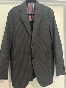 Etro Milano Men’s Jacket Blazer. Modern Stripes Black Size 52 Italy Pockets - Picture 1 of 10