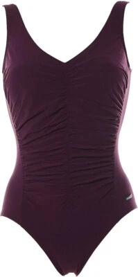 Solar Damen Badeanzug gemoldete Cups Fantasy Print Bordeaux 38D K9707 - Bild 1 von 2