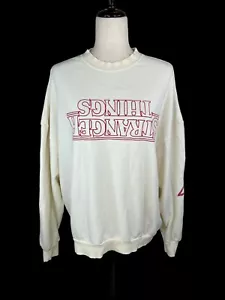 Stranger Things x Pacsun Cream Long Sleeve Sweatshirt One Size A66 - Picture 1 of 4