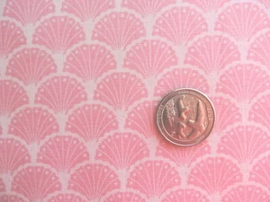 100% Cotton Fabric Riley Blake - "Stardust" Fans/Shells on White - By the Yard - Picture 1 of 2