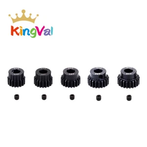 KingVal 5PCS M0.6 17T-28T Steel Pinion Motor Gear 5mm Hole for 1/8 RC Car Motor - Picture 1 of 6