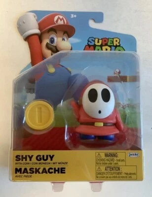 NUEVO Jakks Pacific 41545 World of Nintendo 4" Super Mario SHY GUY CON Figura Moneda Foto 1 de 3