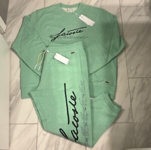 Lacoste Men’s Logo Sweatsuit Green Black $260 3XL New