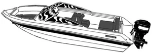 7.6oz STYLED TO FIT BOAT COVER FITS GRADY WHITE TOURNAMENT 205 O/B 2004-2005 - Picture 1 of 14