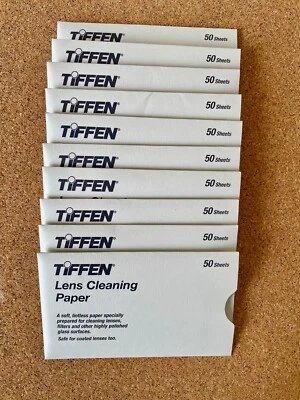 New Tiffen Lens Cleaning Paper 2.75 x 4.75" Sheets - 10 Pack - 500 sheets total