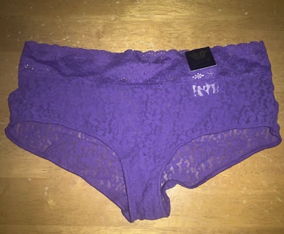 Nuevo Wacoal 870205 Halo Lace Boyshort Bragas XL Púrpura Nuevo con Etiquetas Foto 1 de 2
