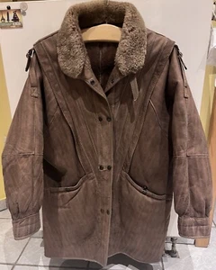 Damen-Lammfelljacke Damenjacke aus Lammfell, echtes Fell, Größe 42 L, Naturbraun - Bild 1 von 7