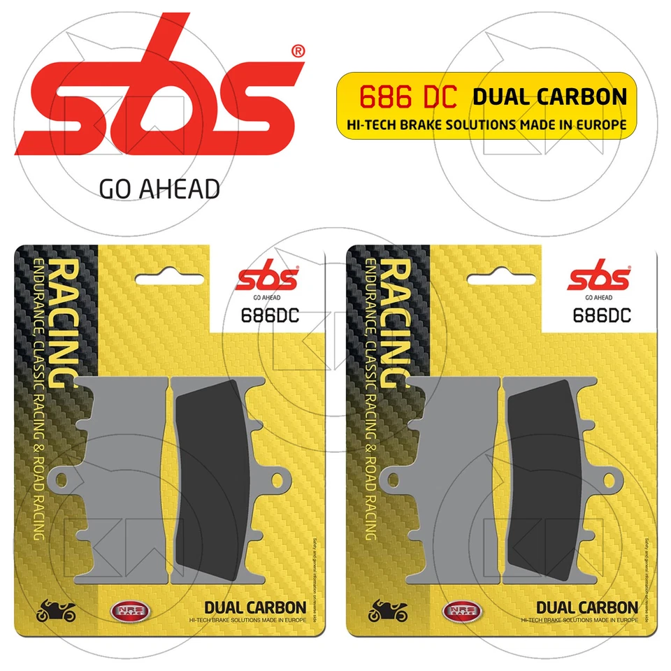 SBS 686DC PASTIGLIE FRENO ANTERIORI DUAL CARBON per SUZUKI HAYABUSA 1300 2002 Foto 1 de 1
