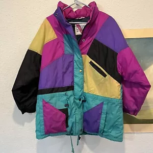 Vintage 80s/90s Gitano Outerwear Colorblock Surfing/Winter Jacket Size Medium - Picture 1 of 4