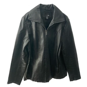East Fifth Genuine Leather Jacket, Women's Medium, Black w/Zipper - Picture 1 of 5