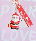 Santa Claus Father (Red Gift Box) Christmas Keyring Keychain Bag Pom Charm