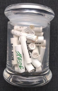Filtermix im Aufbewahrungsglas (je 5x Cannamigo Purize Rolls OCB Gizeh Actitube) - Bild 1 von 3