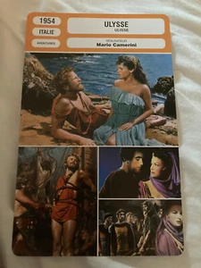 CARTE FICHE CINEMA 1954 ULYSSE Kirk Douglas Silvana Mangano Anthony Quinn - Picture 1 of 1