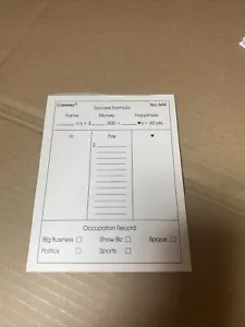 Vintage 1970s CAREERS Board Game Replacement Formula Occupation Record Pad ONLY - Picture 1 of 7