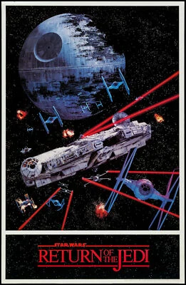 1983 Star Wars Episode VI Return Of The Jedi Movie Poster Print Vader & Luke🔥 - Image 1 of 3