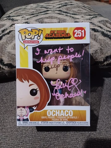 Luci Christian Signed Ochaco MHA MY HERO ACADEMIA Funko Pop JSA Authenticated Cover